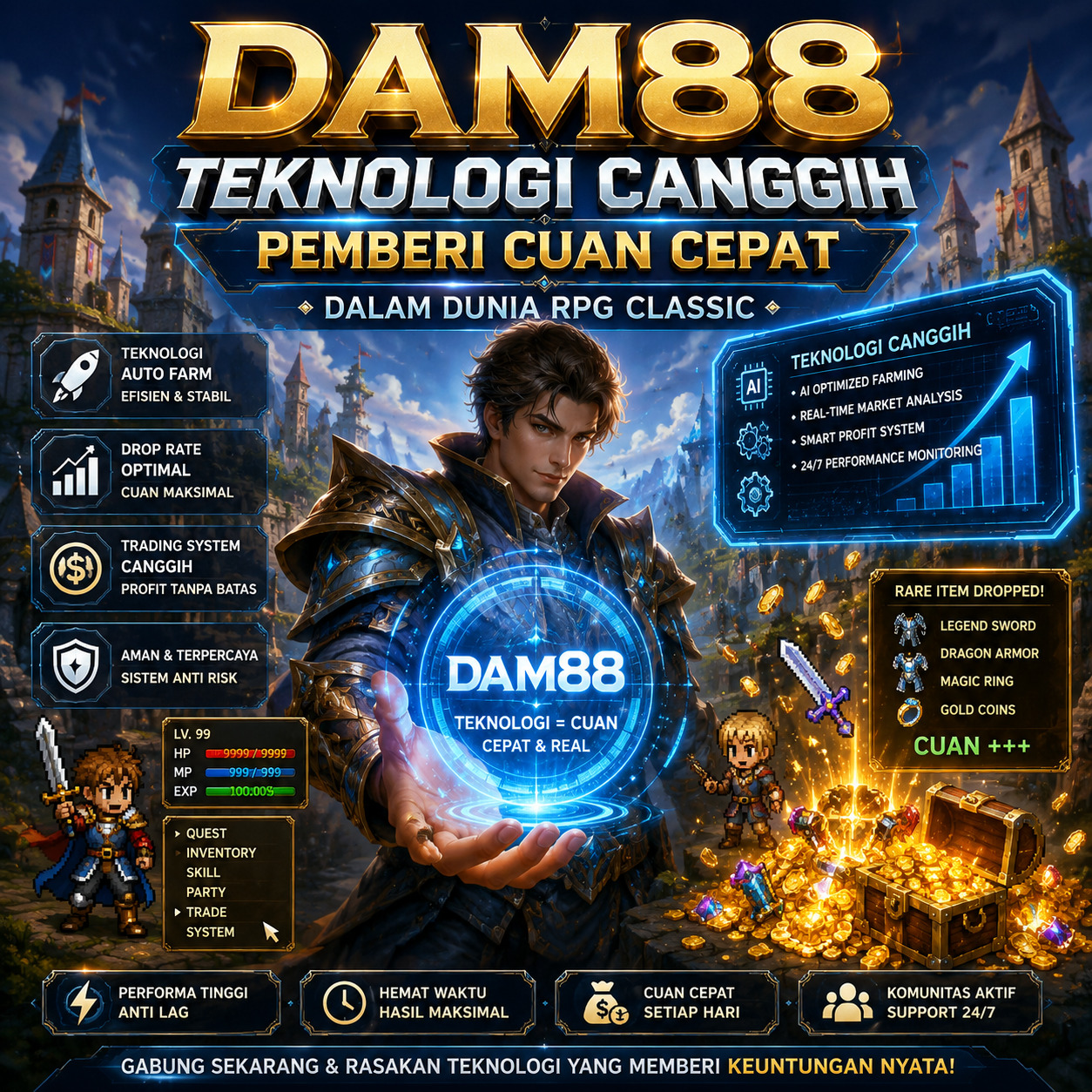 DAM88 - Teknologi Canggih Pemberi Cuan Cepat Dalam Dunia RPG Classic